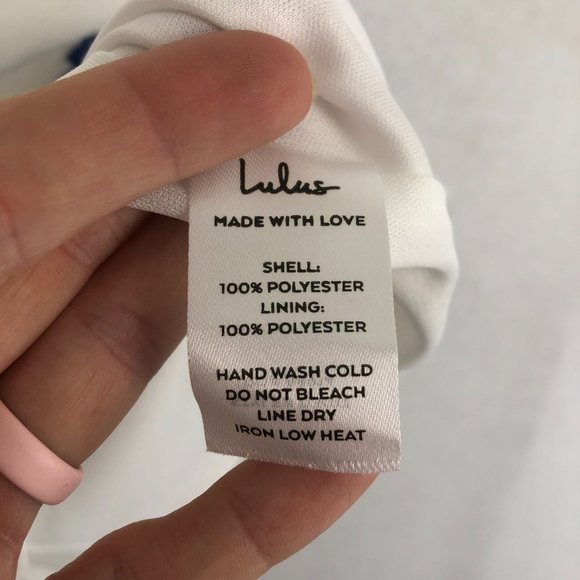 Lulus Women's Size X-Small Tale To Tell Blue Ivory White Short Sleeve Mini Dress - Picture 8 of 10